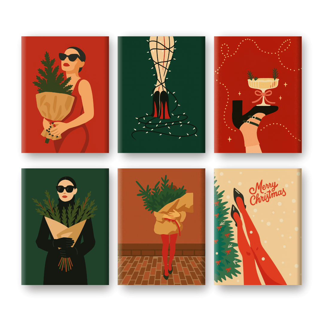 6 Mini Paintings | Classy Christmas Set- Paint by Numbers