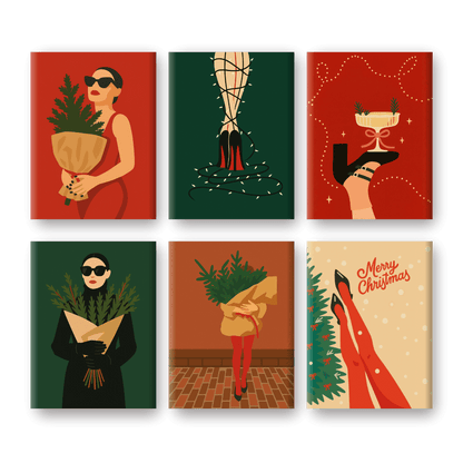 6 Mini Paintings | Classy Christmas Set- Paint by Numbers
