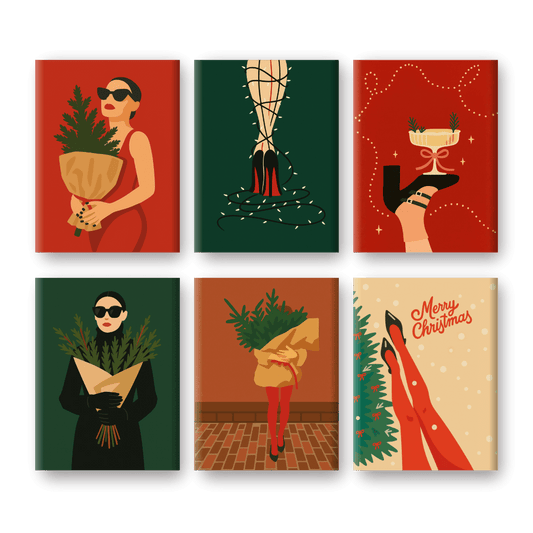 6 Mini Paintings | Classy Christmas Set- Paint by Numbers