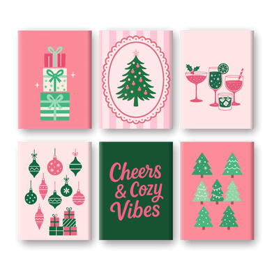 6 Mini Paintings | Cozy Vibes Christmas Set