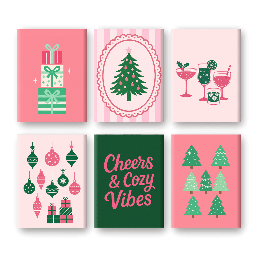 6 Mini Paintings | Cozy Vibes Christmas Set