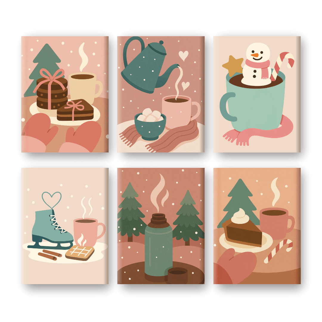 6 Mini Paintings - Cozy Winter Set-Paint by numbers