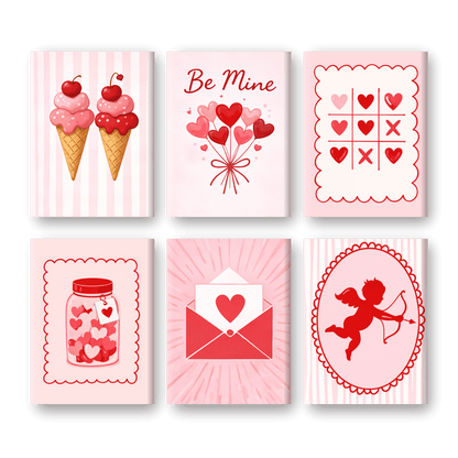 6 Mini Paintings - Cupid Set- Paint by Numbers