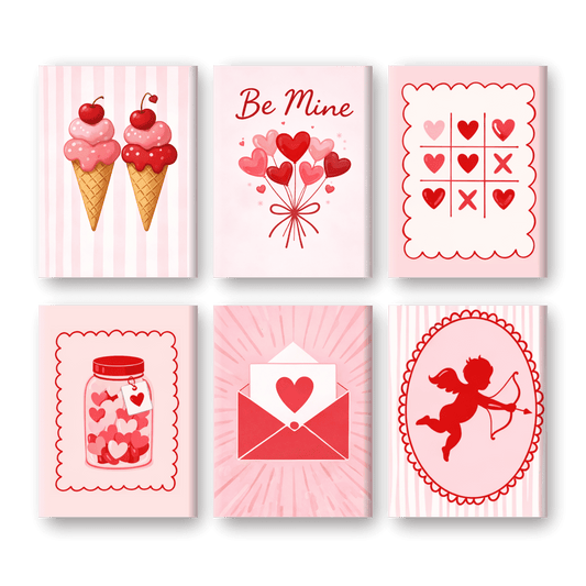6 Mini Paintings - Cupid Set- Paint by Numbers