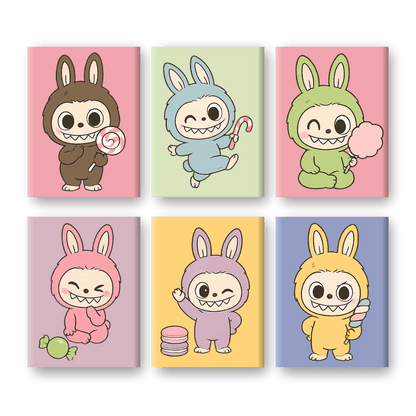 6 Mini Paintings - Cute Doll Set-Paint by numbers