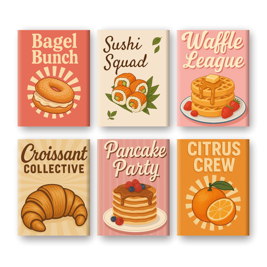 6 Mini Paintings - Delicious Food Set-Paint by numbers