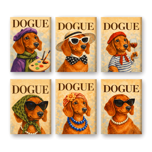 6 Mini Paintings - Dogue Set- Paint by Numbers