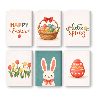 6 Mini Paintings - Happy Easter Set- Paint by Numbers
