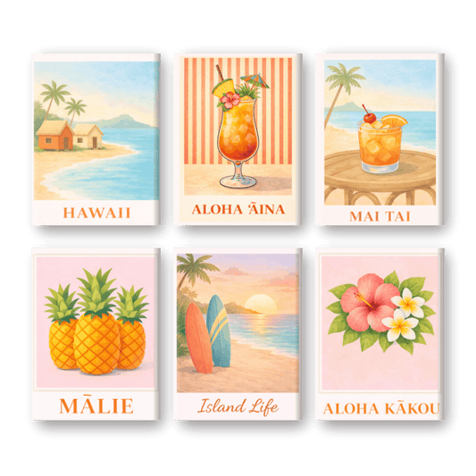 6 Mini Paintings - Hawaii Set- Paint by Numbers
