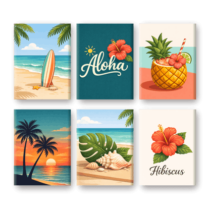 6 Mini Paintings - Hawaiian Aloha Set – Diy Art Club