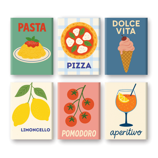 6 Mini Paintings - Italian Aperitivo Set-Paint by numbers