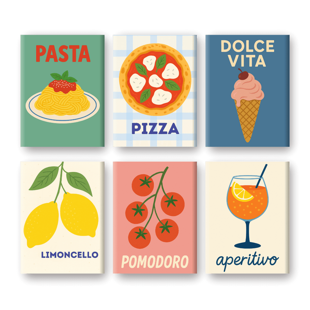 6 Mini Paintings   Italian Aperitivo Set