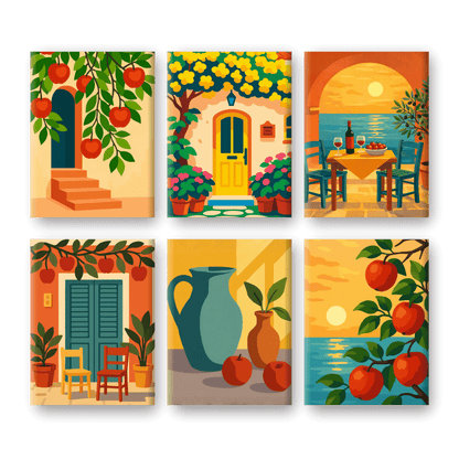 6 Mini Paintings - Italian Moments Set- Paint by Numbers