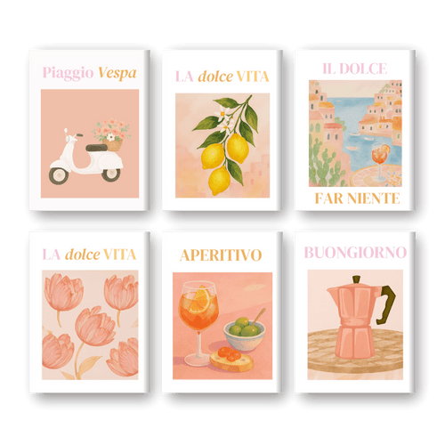 6 Mini Paintings - Italian Vibes Set