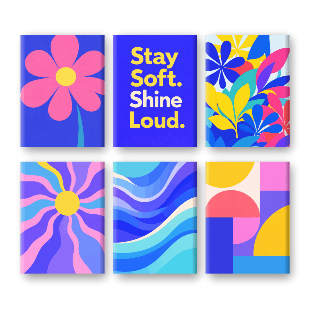6 Mini Paintings - Color Pop Set- Paint by Numbers