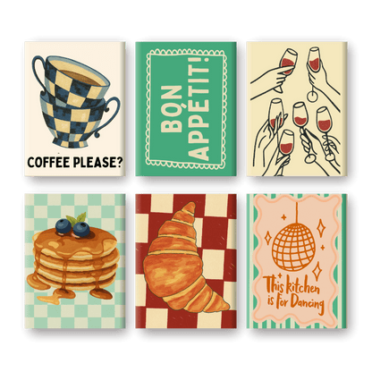 6 Mini Paintings - Kitchen Set-Paint by numbers