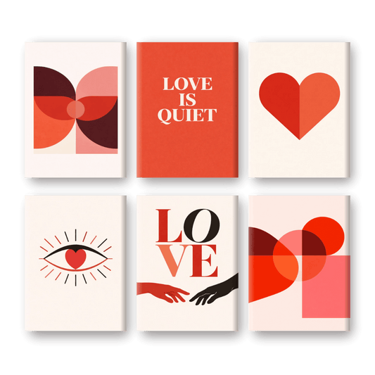 6 Mini Paintings - Love Is Quiet Set- Paint by Numbers