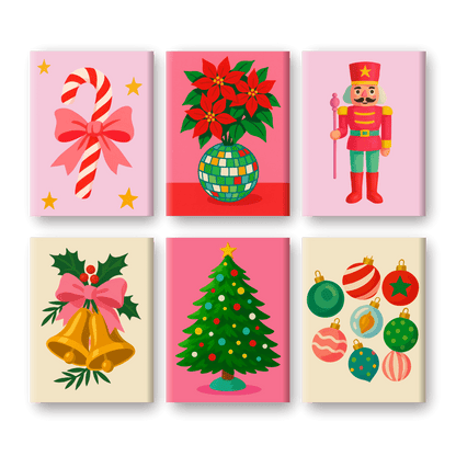 6 Mini Paintings | Magical Holidays Set- Paint by Numbers