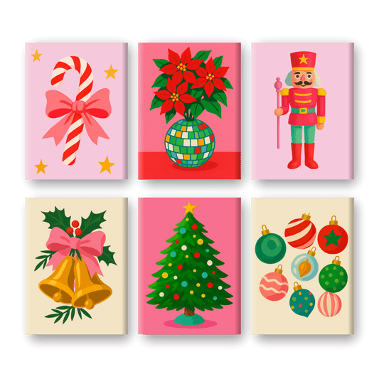 6 Mini Paintings | Magical Holidays Set- Paint by Numbers