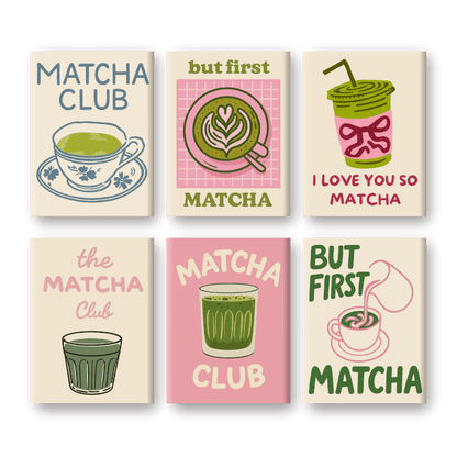 6 Mini Paintings - Matcha Set-Paint by numbers