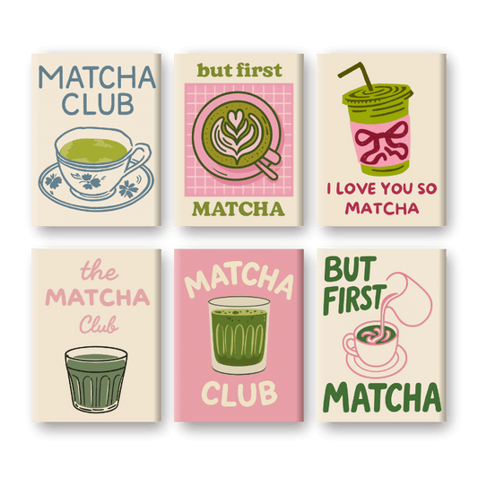 6 minitaulua - Matcha-setti - Numeromaalaus