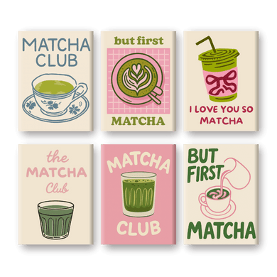 6 Mini Paintings - Matcha Set