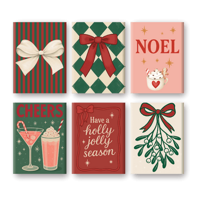 6 Mini Paintings - Merry Christmas Set