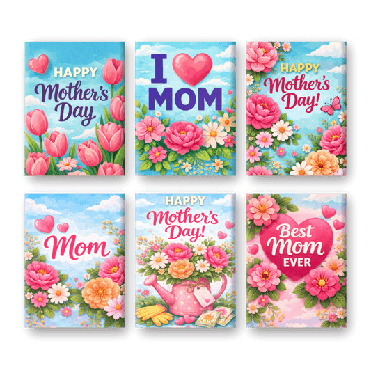 6 Mini Paintings - Mother's Day Set- Paint by Numbers