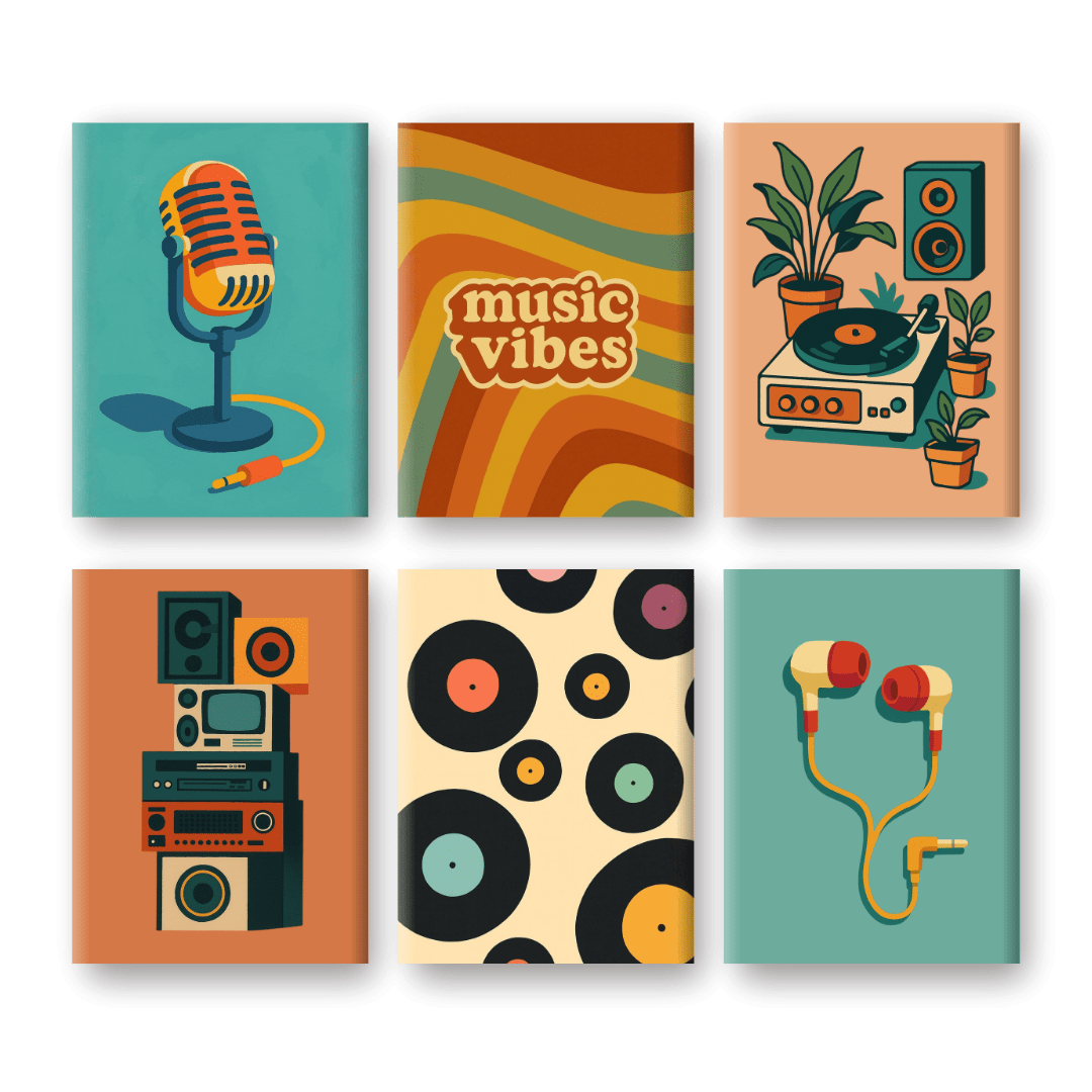 6 Mini Paintings - Music Set- Paint by Numbers