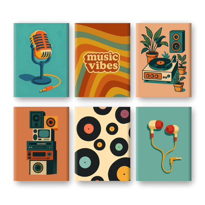 6 Mini Paintings - Music Set- Paint by Numbers
