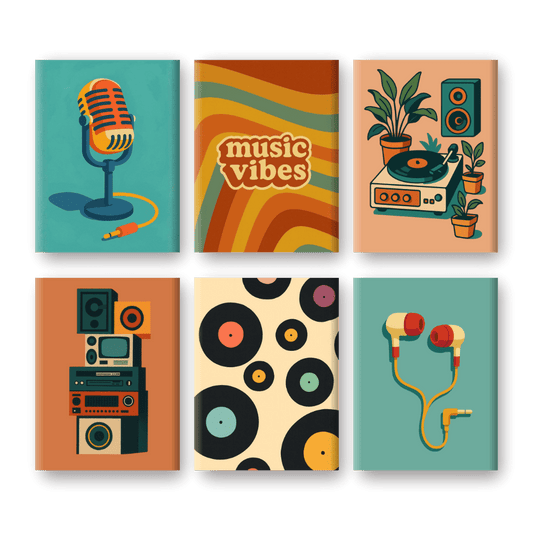 6 Mini Paintings - Music Set- Paint by Numbers