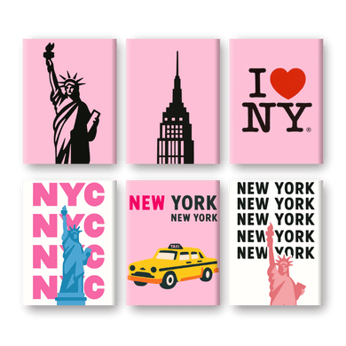 6 Mini Paintings - New York Set