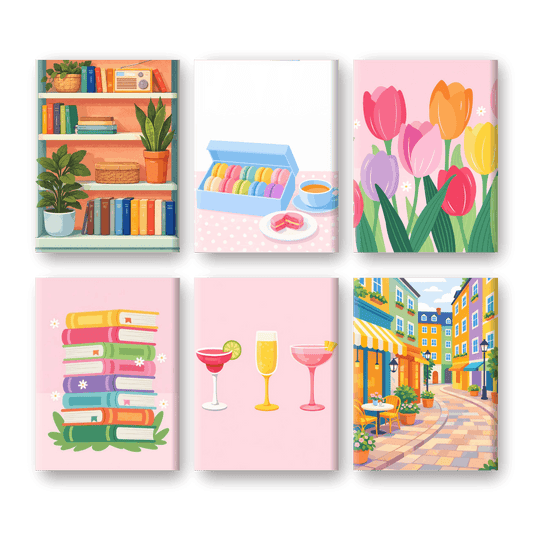 6 Mini Paintings - Pastel Moments Set- Paint by Numbers