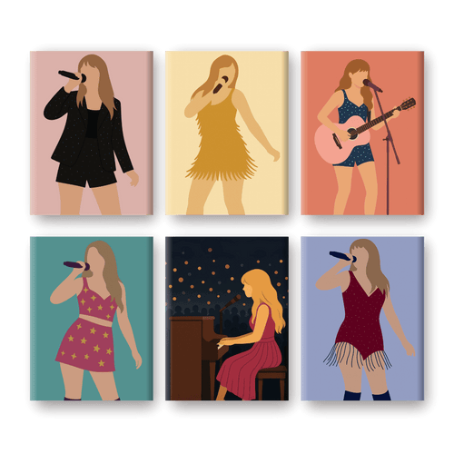 6 Mini Paintings - Pop Icon Set