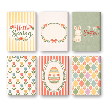 6 Mini Paintings - Spring & Easter Set- Paint by Numbers