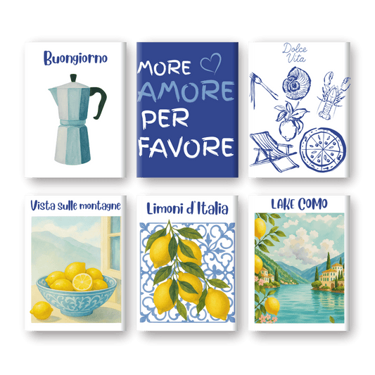 6 Mini Paintings - Summer In Italy Set-Paint by numbers