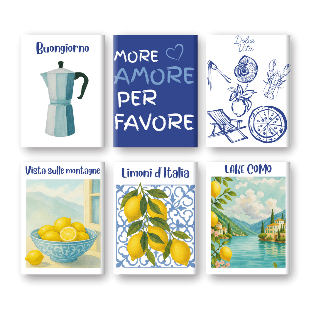 6 Mini Paintings   Summer In Italy Set
