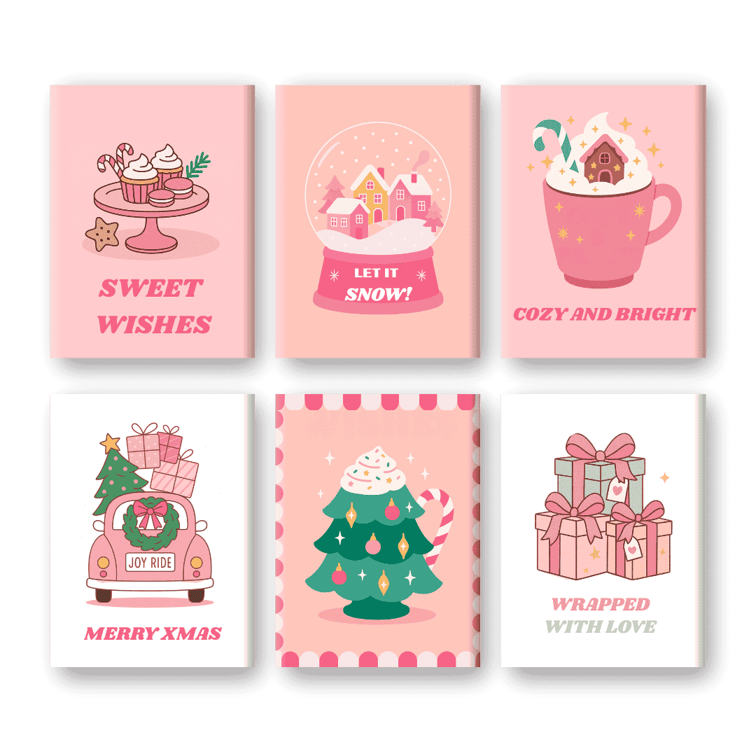 6 Mini Paintings - Sweet Christmas Set- Paint by Numbers