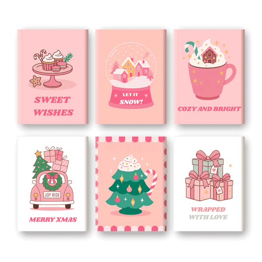 6 Mini Paintings - Sweet Christmas Set- Paint by Numbers