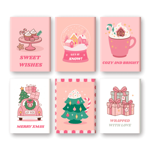6 Mini Paintings - Sweet Christmas Set