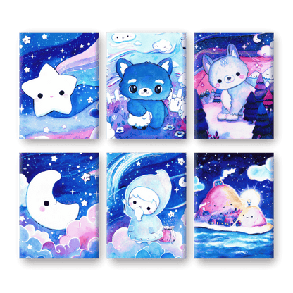 6 Mini Paintings | Sweet Dreams Set - By Tiny Tami-Paint by numbers