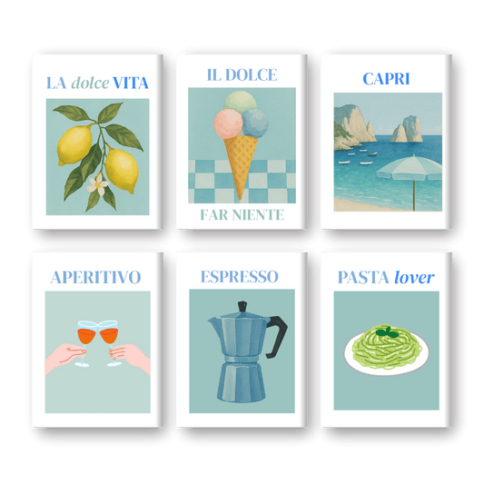6 Mini Paintings - The Taste of Italy Set-Paint by numbers