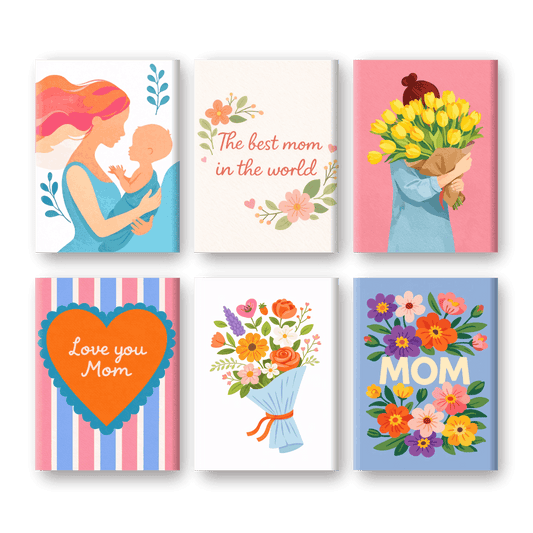 6 Mini Paintings - Happy Mother's Day Set- Paint by Numbers