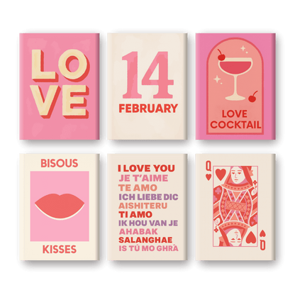 6 Mini Paintings | Valentine Set- Paint by Numbers