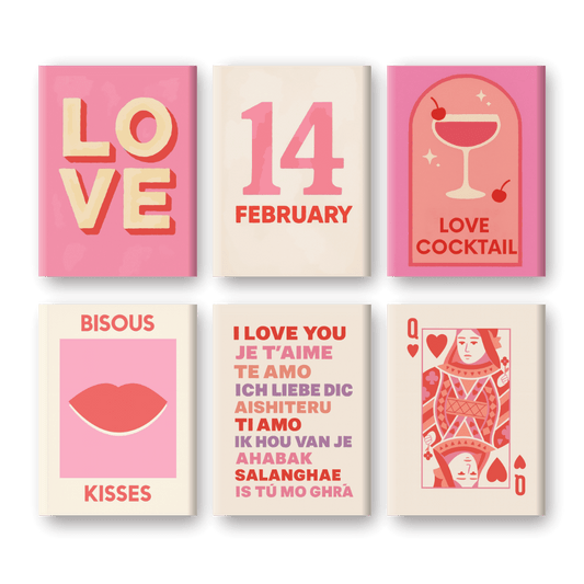 6 Mini Paintings | Valentine Set- Paint by Numbers