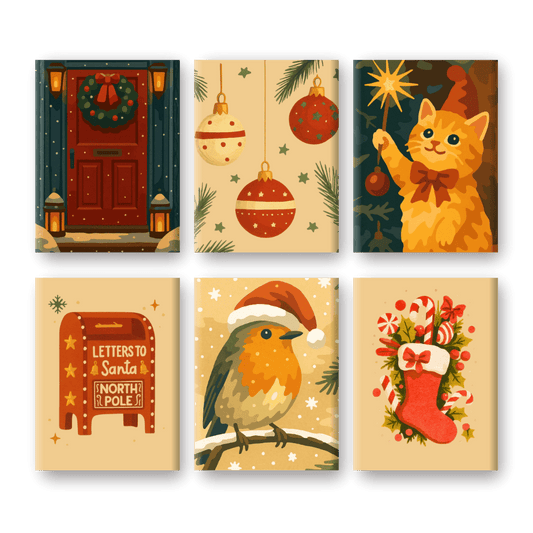 6 Mini Paintings | Winter Warmth Set- Paint by Numbers