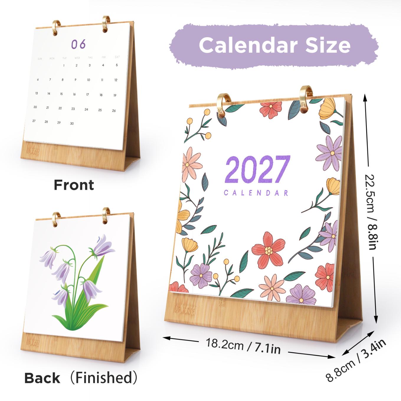 2027 Paint by Numbers Desk Calendar | Flowers Edition