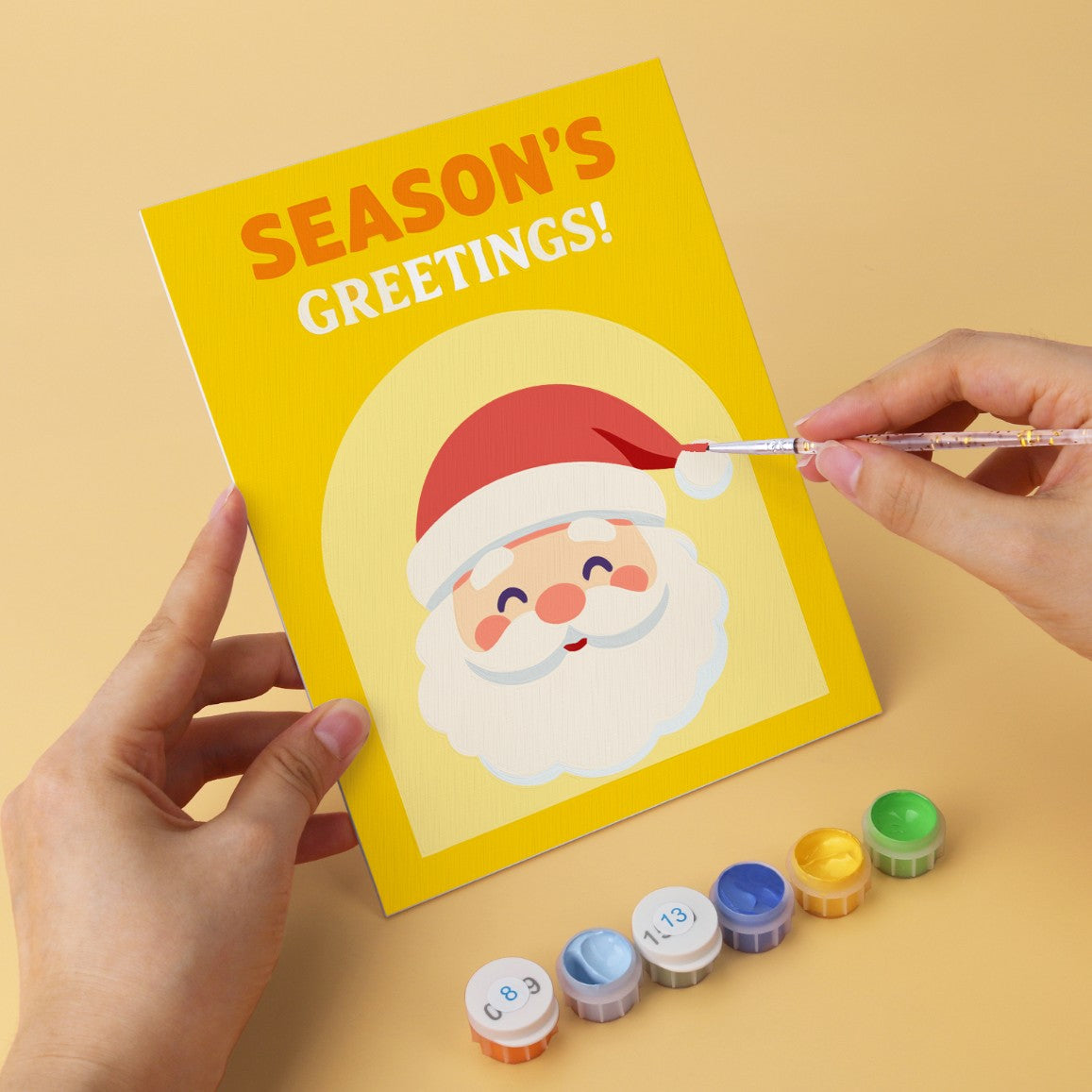 6 Wooden Board Mini Paintings – Holiday Wishes