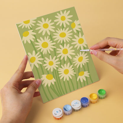 6 Wooden Board Mini Paintings – Bold Blooms