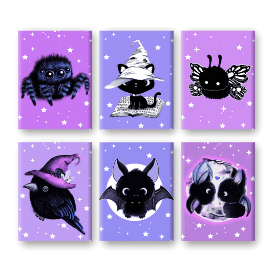 6 minitaulua | Sweet Gothic Creatures - By Tiny Tami - Numeromaalaus
